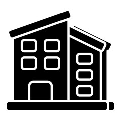 Modern design icon of commercial building