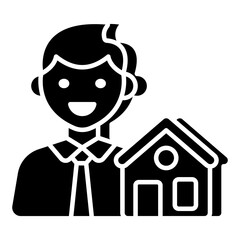 An icon design of estate agent