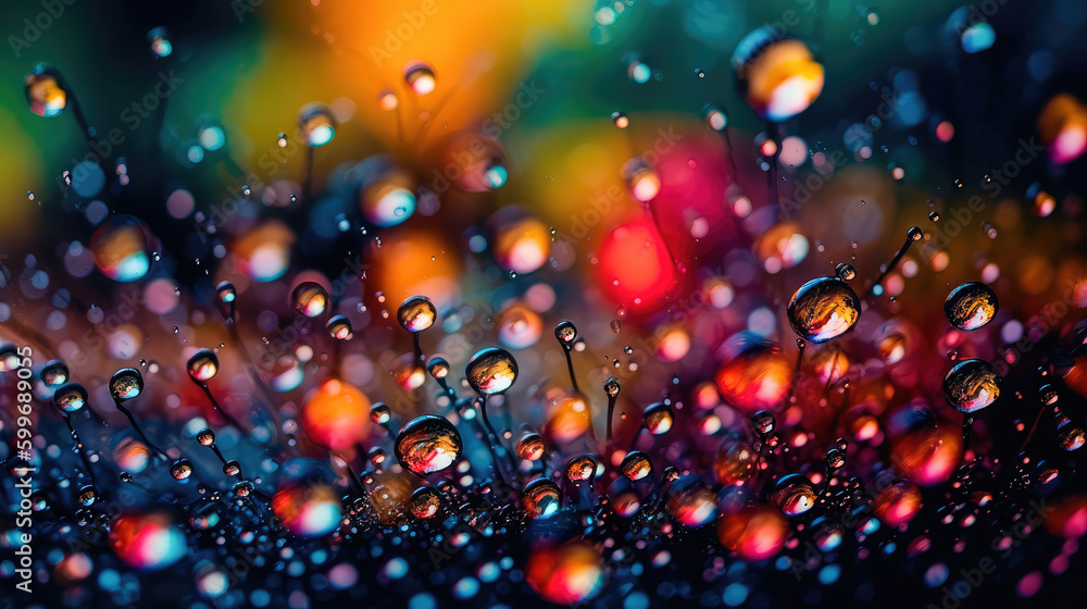 Aufkleber abstract lights blur bokeh background, rich colors. bokeh background. generative ai