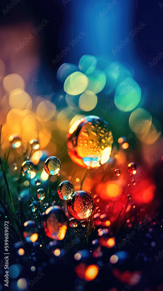 Aufkleber abstract lights blur bokeh background, rich colors. bokeh background. generative ai