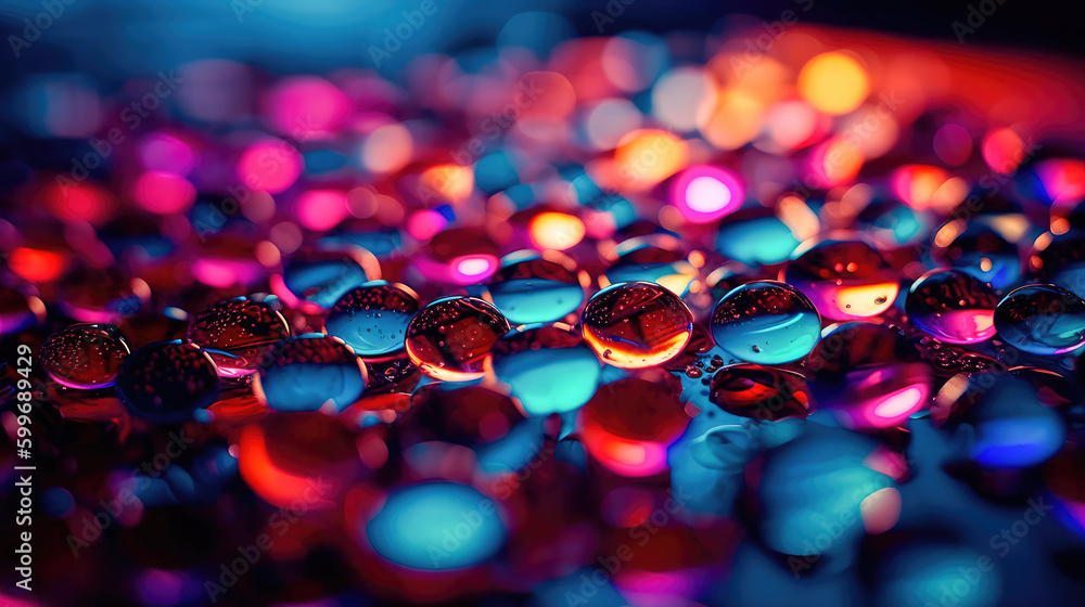 Aufkleber abstract lights blur bokeh background, rich colors. bokeh background. generative ai