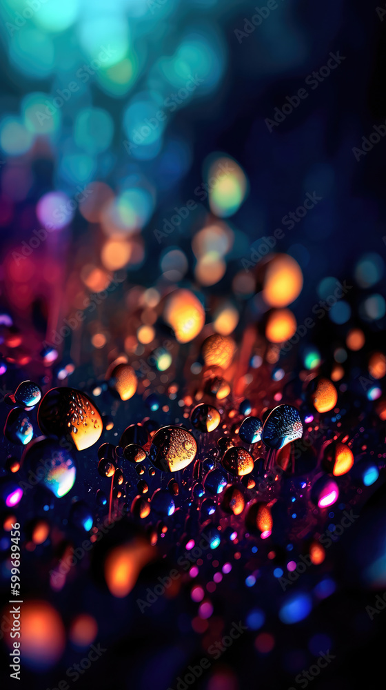 Aufkleber abstract lights blur bokeh background, rich colors. bokeh background. generative ai