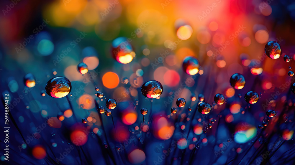 Aufkleber abstract lights blur bokeh background, rich colors. bokeh background. generative ai