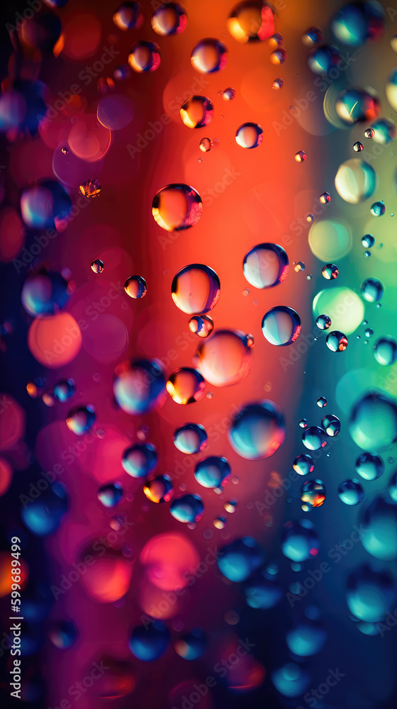 Poster abstract lights blur bokeh background, rich colors. bokeh background. generative ai