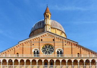 Fototapeta na wymiar Pontifical Basilica of Saint Anthony of Padua (Basilica of Saint Anthony of Padua) close-up in Padova, Veneto region, Italy