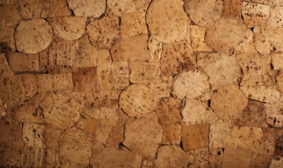  a close up of a wall made out of wood chips.  generative ai