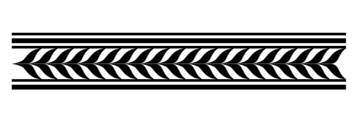 Geometric pattern design - Intricate, decorative and ornamental illustration in black and white 
