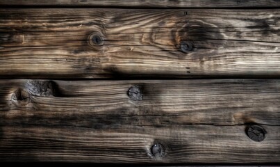 Obraz premium a close up of a wooden wall with holes in it. generative ai
