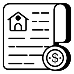 A unique design icon of property paper