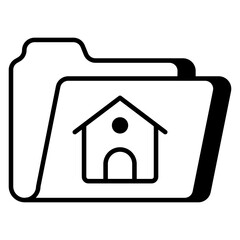 An icon design of property folder