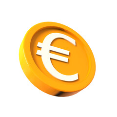 Obraz premium 3d illustration euro coin icon money 3d render