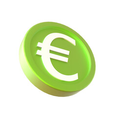 Obraz premium 3d illustration euro coin icon money 3d render