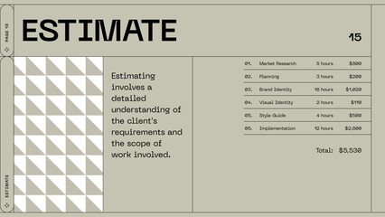 Brand presentation customisable layout template for corporate identity	