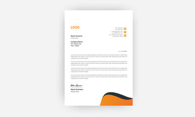 Creative Letterhead Template Design .A4 Size 