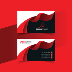 Fototapeta premium Modern and creative business card vector design and corporate business card template