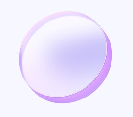 glass round icon with colorful gradient. 3d rendering illustration for graphic design, ui ux design,  presentation or background 