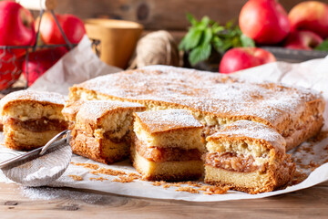 Homemade apple pie, sweet and dessert concept.