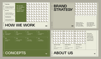 Brand presentation customisable layout template for corporate identity	