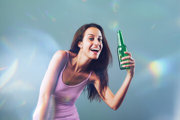 Cheerful and slightly tipsy