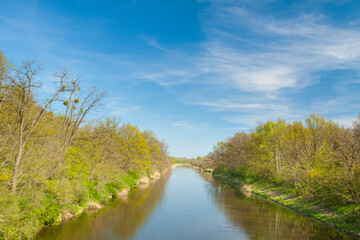 Fototapeta na wymiar Poland, Upper Silesia, Gliwice Canal, Springtime