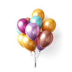 Heluim balloons isolated. Illustration AI Generative.