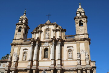 Fototapeta na wymiar Church of San Domenico at San Domenico in Palermo, Sicily Italy