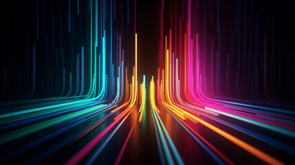 3d render abstract background with colorful spectrum created with generative AI technology