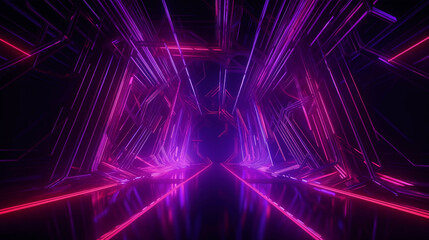 3d render abstract background with color purple spectrum created with generative AI technology