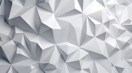 3d rendering of white low geometric background texture created with generative AI technology