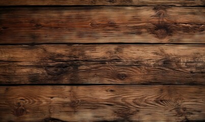 Naklejka premium a close up of a wooden wall with a clock on it. generative ai