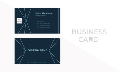 Modern Luxurious abstract silver color business card template design. Vector illustration print template.