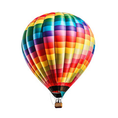 Fototapeta premium Transparent PNG Colorful Passenger Hot Air Balloons - Generative AI.