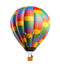 Naklejka premium Transparent PNG Colorful Passenger Hot Air Balloons - Generative AI.