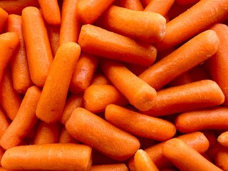 Full frame close up of baby carrots