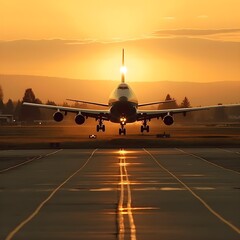 Fototapeta na wymiar 747 landing
