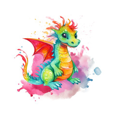 Watercolor Dragon, Generative AI