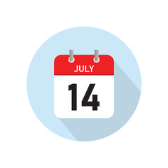 July 14 Concept Design. Vector Illustration.