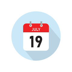 July 19 Concept Design. Vector Illustration.