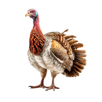 Turkey bird isolated. Illustration AI Generative.