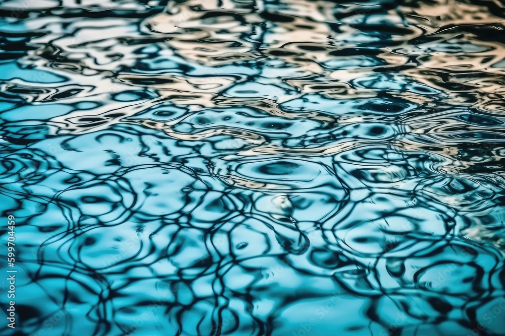 Poster close-up view of water with a mesmerizing pattern generative ai