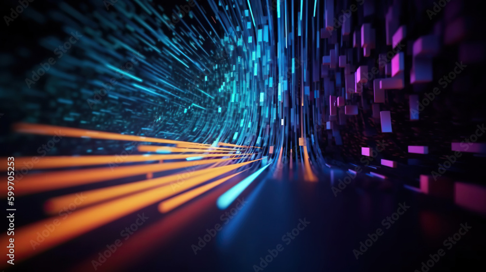 Poster modern digital abstract 3d background. can be used in the description of network abilities, technolo
