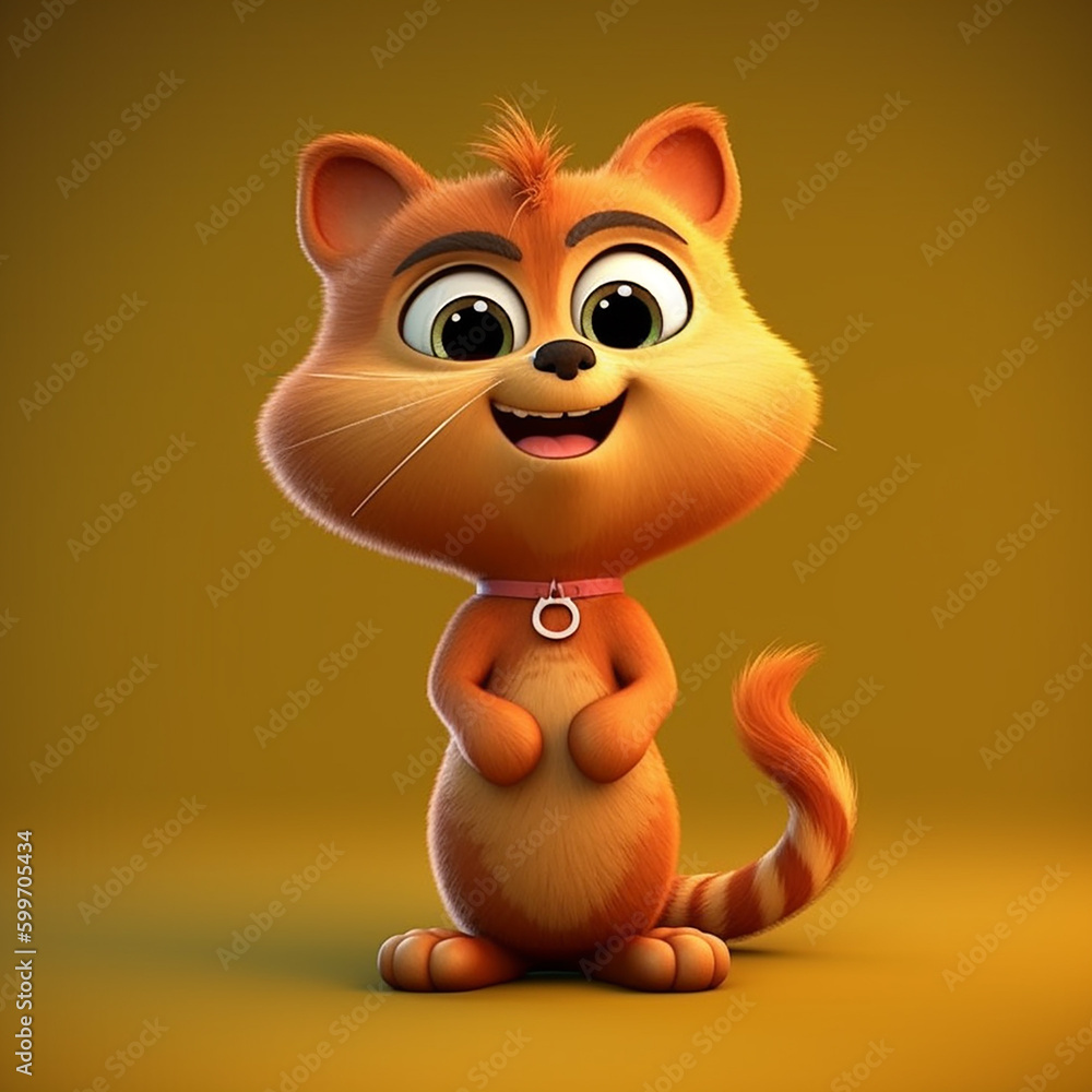 Poster squirrel with acorn made with generative ai