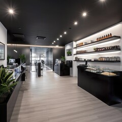 Modern store floorpan, recessed lighting