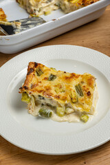 delicious lasagna on the table
