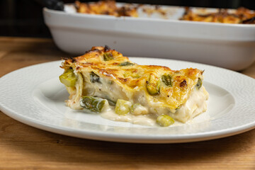 delicious lasagna on the table
