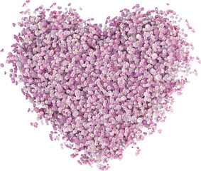 Flower garden in the shape of a heart