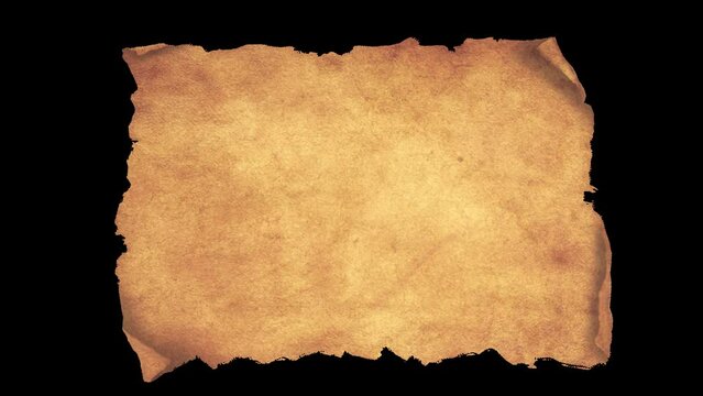 Old Paper Map Scroll, Element Alpha Channel ProRes