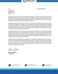 Professional and modern corporate letterhead template