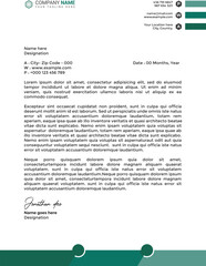 Professional and modern corporate letterhead template