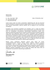 Professional and modern corporate letterhead template